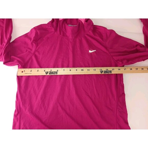 Nike Dri-Fit Running  Women's Fuchsia  Pink Hooded Pullover Activewear  Top Sz M - Picture 7 of 11